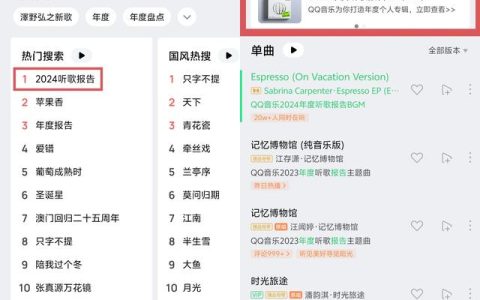 终于等到了！QQ音乐2024年度报告正式上线