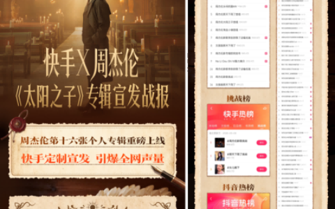 快手助力周杰伦《太阳之子》专辑宣发 探索数字时代音乐宣发新范式