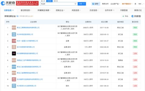 牌牌琦与小伊伊多家共同关联公司已注销